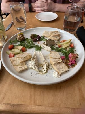 Cheese board! Macadamia ricotta was the best piece of this. (But all of it was great.) at Plant in Asheville