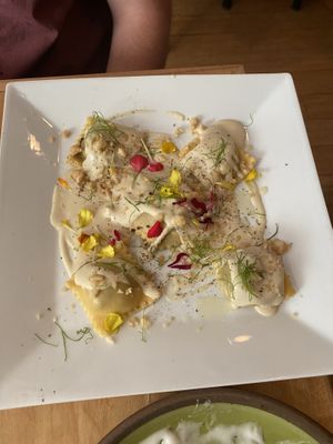 Ravioli at Plant in Asheville