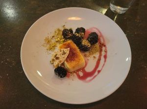 Creme Brulee - more of a panna cotta texture, but great flavor at Plant in Asheville