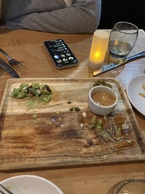 Remnants of the guacamole/queso special. Too excited to eat it!  at Plant in Asheville