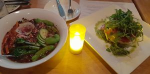 Total Ramen and Lasagna Cruda at Plant in Asheville