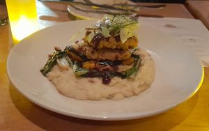 Pecan Crusted Tempeh at Plant in Asheville