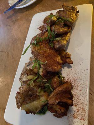 Roasted potatoes with pesto   at Plant in Asheville