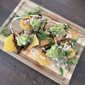 BBQ Asparagus Tostada   at Plant in Asheville