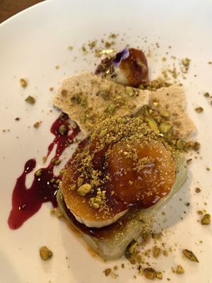 Matcha crème brûlée  at Plant in Asheville