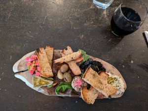A baby (half portion) cheese plate at Plant in Asheville