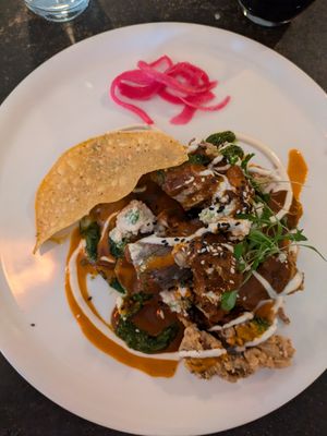 Crispy mushroom mole at Plant in Asheville