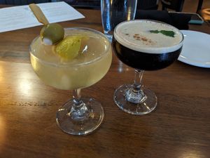 Savory martini & guillotine at Plant in Asheville
