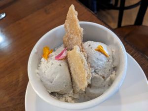 Two scoops (flavors of the day + a cookie) at Plant in Asheville