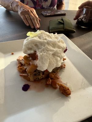 Almond crème blondie  at Plant in Asheville