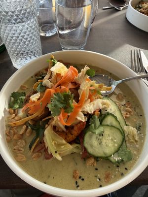 Curry with vegetables  at Plant in Asheville