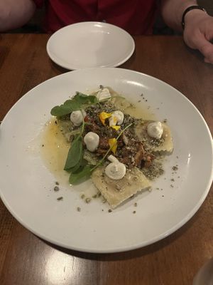 Ravioli small plate at Plant in Asheville
