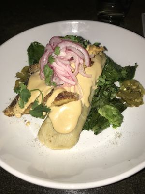 Tempeh chile con queso at Plant in Asheville