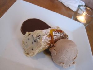 vegan cannoli? 
with homemade vegan ice cream?
yes please. at Plant in Asheville
