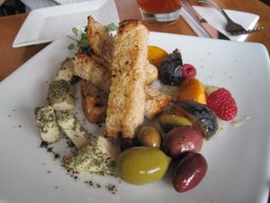 Cheese + Olive plate at Plant.  at Plant in Asheville