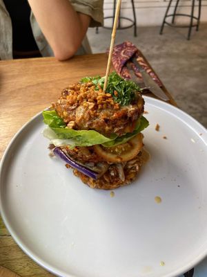 Hash brown stack - really good! at Juju in 