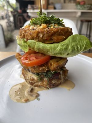 Eggplant hash stack  at Juju in 