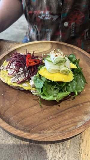 Rainbow on a toast - looks pretty, tastes ok/not amazingg  at Juju in 