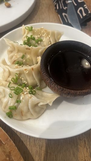 Broccoli dumplings  at Juju in 