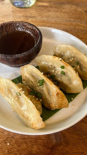 Oyster mushroom dumplings  at Juju in 