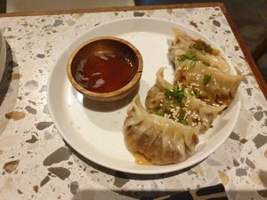Tofu dumplings w/sesame soy sauce 56k rp at Juju in 