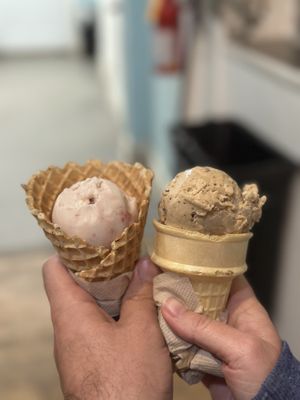 Pepita milk local strawberry, and almond milk espresso    at The Hop in Asheville