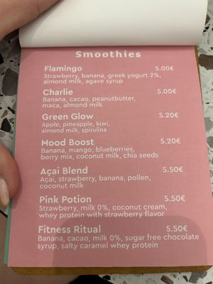 Menu  at Nutribowl in Thessaloniki