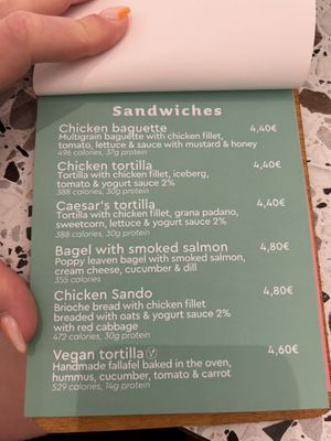 Menu  at Nutribowl in Thessaloniki