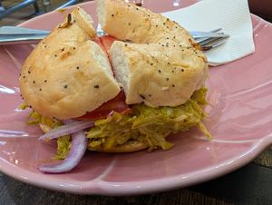 Nice bagel at Five Points in Melbourne
