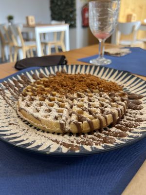 Biscoff and Nutella waffle  at Guará in Vila Nova De Gaia