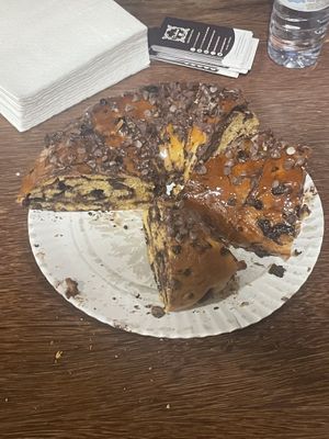 Chocolate “bolo rei” (christmas cake)  at Guará in Vila Nova De Gaia