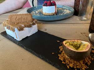 the gigantic lotus dessert at Guará in Vila Nova De Gaia