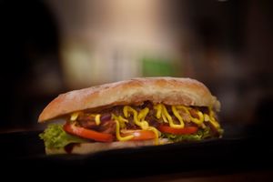 Juicy sloppy porkito mas! at Slaughterhouse Vegan in Calangute