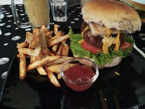 Bangin' Burger at Slaughterhouse Vegan in Calangute