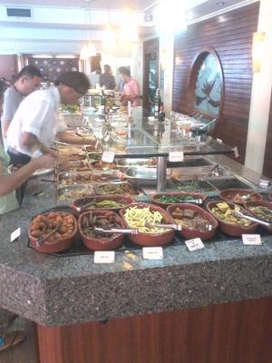 buffet at Lotus Vegetariano in Sao Paulo