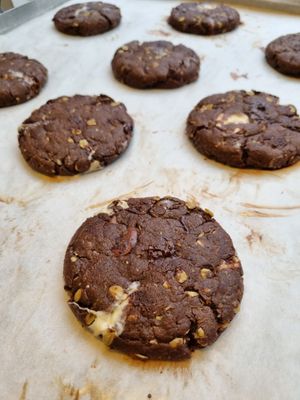 Triple chocolate cookies  at Bandit Bakery in Aberdeen