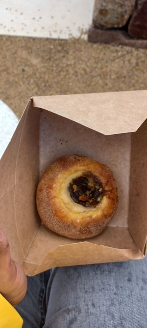 Apple butter and cinammon sun bun at Bandit Bakery in Aberdeen