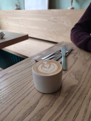 Oat flat white at French Monkey in Glasgow