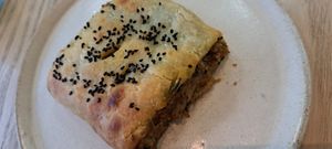 Vegan haggis and 'feta' roll at French Monkey in Glasgow