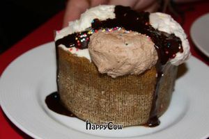 Vegan hot fudge sundae cake at Red Velvet Cafe - Fashion Show Mall in Las Vegas