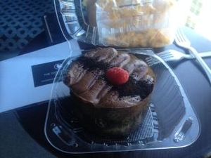 Raspberry Chocolate Cupcake at Red Velvet Cafe - Fashion Show Mall in Las Vegas