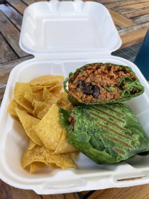 Vegan burrito  at HĀ Cafe - Formerly Liquid Life in Hilo