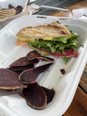 Vegan sandwich  at HĀ Cafe - Formerly Liquid Life in Hilo