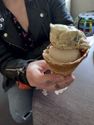 Cookie dough and vanilla   at Loopy Scoops in York