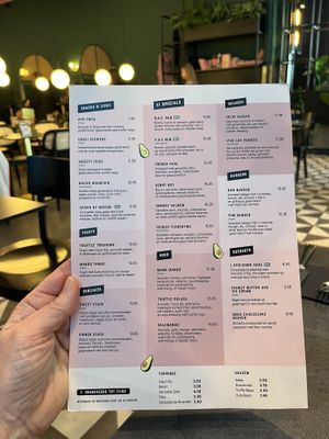Menu January 2023  at The Avocado Show in Leidschendam