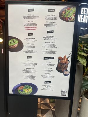 The menu 27 October 2023  at The Avocado Show in Leidschendam