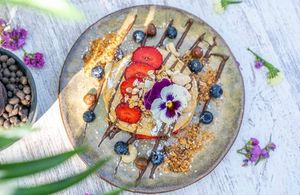 Pancakes look delish at Jasmim Brunch in Torres Novas