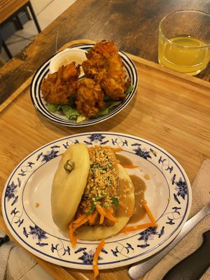 Tofu bao and vegetable tempura  at KOOC BAO in Nice