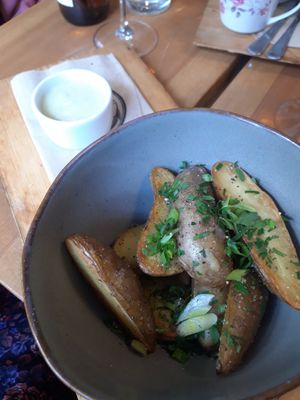 Potatoes with herb mayo at Bistro Vilja in Tampere