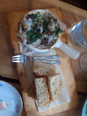 The amazing mushroom starter dish ❤ at Bistro Vilja in Tampere